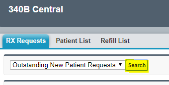 Search ourtanding patient request