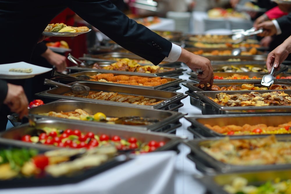 people group catering buffet food indoor in luxury restaurant with meat colorful fruits  and vegetables.jpeg